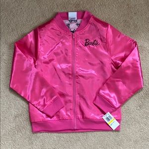 Girls Barbie Hot Pink Satin Jacket